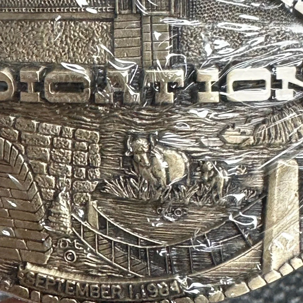 1984 El Dorado Lake Kansas Dedication Solid Brass Belt Buckle 677 Stephen Cost